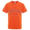 Homens camisetas Original Boston Est.98 Street Letter Camiseta Homens Roupas Casuais Moda Tee Roupas Engraçadas Camisetas Respirável Algodão Camisetas