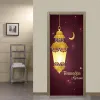 Kläder självhäftande dörr klistermärke hem dekor konst väggmålning vardagsrum muslim