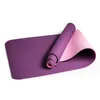 Grosso Dupla Cor Nonslip TPE Yoga Mat Qualidade Exercício Esporte para Fitness Gym Home Insípido Pad18361cm 6mm 240307