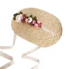 Cappelli a tesa larga Cappello piatto parasole primaverile estivo Decorazione floreale alla moda Cofani da spiaggia