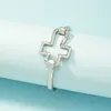 Charm Bracelets Hollow Cross Design Bracelet Bangle Punk Religious Hand Jewelry for Women Gift