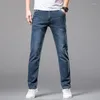 Męskie dżinsy 2024 Summer luźne dopasowanie prostej nogi w stylu koreański modny bawełniany cienki, swobodny spodnie dla mężczyzn
