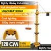 Electric/RC bil Uppgraderad version Remote Control Construction Crane 6ch 128cm 680 Rotation Lift Model 24g RC Tower Toy for Kids 20120 Dhafn