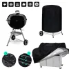 Verktyg BBQ Cover Outdoor Dust Waterproof Weber Heavy Duty Grill Cover Rain Protective Outside Barbecue Cover BBQ Tillbehör