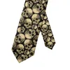 Bow Ties Fashion Skull Print Men's Tie 8cm Slim Trend Unique Accessories Wedding Party Business Gift Daily Wear Halloween