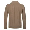 Herensweaters 2024 Buitenlandse handel herfst- en wintervest Casual trui met enkele rij knopen en polokraag