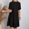 Vintage Casual dresses for women loose summer dress elegant clothing