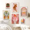 Calligraphie Jungle Floral Guépard Tigre Animaux Mur Art Toile Impression Jaguar Fille Affiche Daydreamer Photos Salon Décor Peinture Cadeau