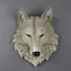 Grote Maat Wolf Hoofd Wanddecoratie Hangende Muur Dierenkop Hars Hanger Hars Muur Ornamenten Woonaccessoires Cadeau T2007308y