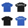 Designer Heren T-shirt Paars Y2k Shirt Letter Print Mode Informeel Zomer Heren en Dames Losse korte mouwen Tops