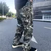 Männer Hosen Y2K Mode Blatt Camouflage Funktionellen Stil Streetwear Vintage Kleidung Casual Jogginghose Hosen Cargo Für Männer