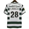 01 02 03 04 Lisboa Retro Soccer Jerseys Ronaldo Marius Niculae Joao Pinto 2001 2002 2003 2004 Lisbonne Classic Vintage Chemises de football Tops Sporting CP Manches longues