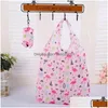 Storage Bags Cute Bohemian Print Reusable Grocery Bags Portable Foldable Tote Shop Bag With Hook Eco-Friendly Travel Recycle Storage D Dhltf