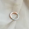 Anello con testa di chiusura bicolore in argento sterling S925 di design tiffay and co con prodotto di lusso con diamante in carbonio lucido placcato oro spesso di alta qualità