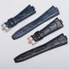 Bracelets en cuir de vache véritable, noir, bleu foncé, adaptés à la montre constantin 47660 000G-9829, cosse de 25mm 9mm, bracelets de montre à l'étranger, 282c