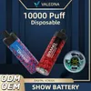 Valedna Vapes 10000 P Banana Ice Disponible Vapor Pen Electronic Cigarettes 14 ML POD 6 Glödande färger Luftjusterbar 5% ångpodoljekärna Separation 10K