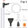 Outils PressType Pompe à siphon Nettoyeur de gravier d'aquarium avec grattoir en verre Kit de changeur d'eau pour réservoir de poisson Nettoyeur de sable à débit d'eau réglable