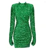 Abiti casual Abito per donna Abiti da festa sexy a maniche lunghe Abbastanza verde Abbigliamento classico Elegante night club primaverile