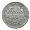 ABD Liberty Oturmuş Dime 1856 P S Craft Gümüş Kaplama Kopya Para Metalleri Metal Ölümleri Üretim Fabrikası 290N