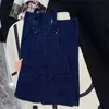 Jeans da donna firmati 2024 inizio primavera nuovo Nanyou MIU sport ragazza stile versatile dimagrante velluto a coste blu denim tracolla pantaloni gamba dritta 3DIH