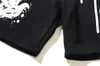 Graffiti Pigeon Terry Materiaal Heren Dames Shorts Zomer Sportstijl Herenshorts Katoen Zwart