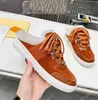 Women Lous Open Back Sneaker Designer Casual Shoes fashion Sneaker luxury leather high-quality Shoes Baotou slippers Size 35-40