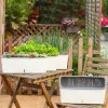プランターセルフウェアリングプランターポット長いストリップ屋内ホームガーデンのための植木鉢モダンな装飾的な植木鉢Planteock