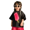 Kinderen Ijs Gedrukt T-shirts Jongens Kleurrijke Sterren Patroon Losse Casual Shorts 2024 Zomer Kids Katoen Korte Mouw Tops Z7151