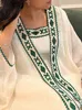 Robe musulmane Ramadan Gurban dubaï arabe deux pièces ensemble moyen-orient turquie Slash-cou élégant broderie mode Abaya vêtements