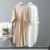 Blusas femininas mulher camisa longa vestido de algodão coreano moda vestidos brancos primavera manga oversized solta senhoras topos