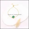 Charm Bracelets Four Leaf Clover Bracelet Small Frh Womens Jewelry For Women Drop Delivery Otjsz