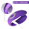 Vattentät u Type 10 Speed ​​Vibrator USB RECHAREBLEABLE Kvinnlig G-Spot Par Vibrator Vuxen Sexleksak för kvinna Massager Sexprodukter