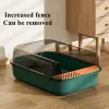 Boxes SemiClosed Litter Box Extra Large Splash Proof Cat Toilet Cat Supplies Cat Poop Bowl Extra Large Cat Litter Box