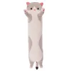 Toys 50130 cm de long Cat Oreiller en peluche Toys Kawaii Big Size Animal Piet Oreiller Soft Bure