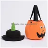 Other Festive Party Supplies Led Light Halloween Trick Or Treat Bucket Pumpkin Candy Bags Thanksgiving Decoration Drop Delivery Ho Dht3I