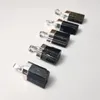 Pendant Necklaces FUWO Natural Green&Black Tourmaline Charms For Jewelry Making Silver Color Plated Gems Stone Accessories PD410Y 5PCS/Lot