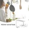 Küchenaufbewahrung, drehbare Klebehaken, 360 Grad drehbar, zusammenklappbare Wandaufhänger, multifunktionale Unterschrank-Aufhänger mit 10