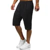 Pantalons pour hommes Shorts de couleur d'été Jeunes Casual Coton Chanvre Sports Lâche Grande jambe droite