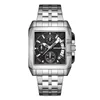 Wristwatches 2024 Commercial Stainless Steel Watch Classic Waterproof Men's Unique Design Square Dial