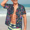 Chemises décontractées pour hommes Chemise de vacances rétro Paisley Hommes imprimé coloré été à manches courtes imprimé vintage chemisiers surdimensionnés idée cadeau