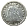 ONS 1853 P S Liberty Seated Dime Verzilverd Copy Coin Craft Promotie Fabriek mooie woonaccessoires Zilveren Coins298S