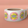 Custom Sticker Label Printing Waterproof Roll Synthetic Paper Adhesive Round Sticker for Packing Birthday Wedding 240229