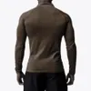 Mens Tshirt UV Sun Protection Long Sleeve Vandring Fisktröjor Snabbtork 14 Zip Summer Pullover Workout Tops 240312