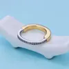 Projektant Tiffay and Co blokuje kolorowy podzielony pierścień zamka dla kobiet z platformą platynową spersonalizowanej ręki z złotym złotem