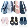 Storlek 35-43 Korea Men Summer Slide Women Eva Casual Flip Flop Comfy Foam Runner Womens Beach Sandaler M Letter Tryckt Flat Mules Home Pool Tong Sandaler Plus Size