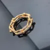 Luxe Dames Designer Ring Heren Mode Trend Merkring Rose Gouden Ring voor Koppels Sterling Zilver Nieuwe Vakantiegeschenken Gepersonaliseerde 3 kleuren beschikbaar