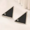 Designer Earrings 925 Silver Stainless Steel Stud Classics Triangle Brand Letter Studs Famous Women Pearl Diamond Earring Wedding Party Jewelry Gifts