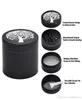 NY LIFE TREE TOBACCCO Grinder Style Zinc Alloy Metal Herb Reting Grinder 50mm 4 Lager CNC Diamond Teeth Tobacco Grinder Hand MUL7180476