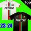 Fans toppar Tees Soccer Jerseys Thailand Quality New 2023 2024 Palestine Soccer Jerseys Home Away Black White Football Shirts Kith240313