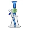 Bong in vetro da 6 pollici Narghilè Perc dritti a forma di palla Olio Dab Rigs Vetro inebriante 14mm Giunto femmina N Fori Tubi per acqua Perc con ciotola ZZ